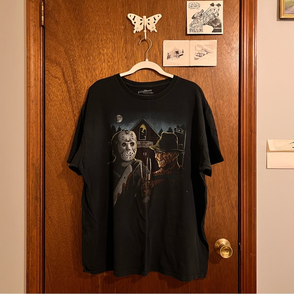 Nightmare on elm street Friday the 13th Freddy vs jason T-shirt. 2xl